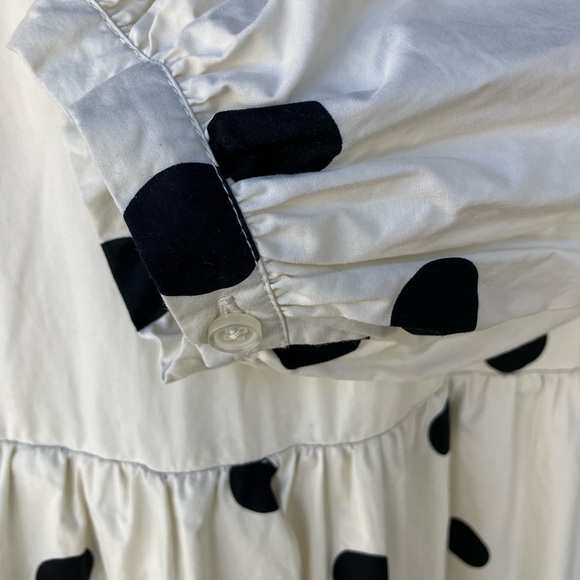 Polka Dot Long Sleeve Midi Dress (Sz L) - Picture 4 of 7